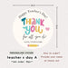 Teacher's Day Gift Card Gift Tag Sticker