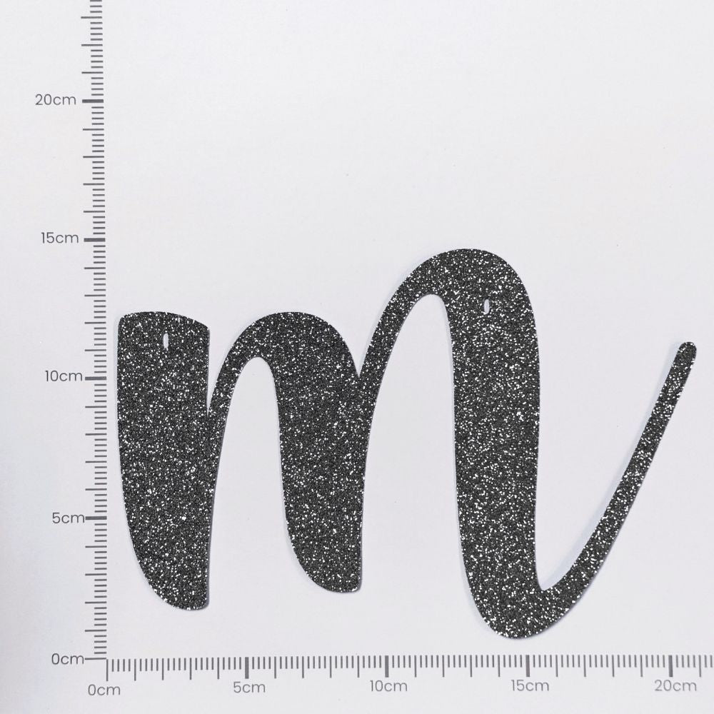 [SG Instock[ Customised Cursive Banner Glitter Black Script Font Custom Banner Happy Birthday Banner