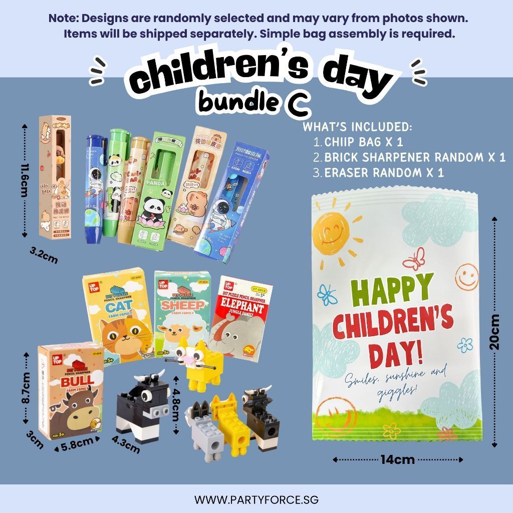 Children’s Day Chip Bag Bundle Goodie Bag Gift Fun & Ready-to-Gift Kids Birthday Party Favour