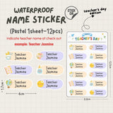 Personalised Teacher Stamp Name Sticker Name Labels Teacher's Day Gift Teachers Day
