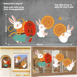 Mid-Autumn Festival electrostatic vinyl decals for Glass Window Stickers Decoration