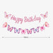 Personalised Butterfly Theme Birthday Party Balloon Banner Decoration