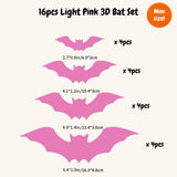 Halloween 3D Bat & Spider Wall Stickers