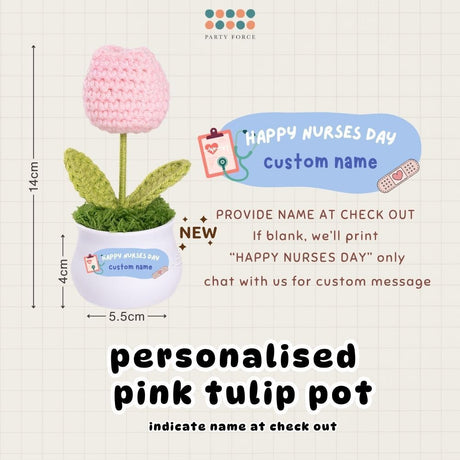 [SG Instock] Happy Nurses Day Flower Gift Banner  Cake Topper Decoration