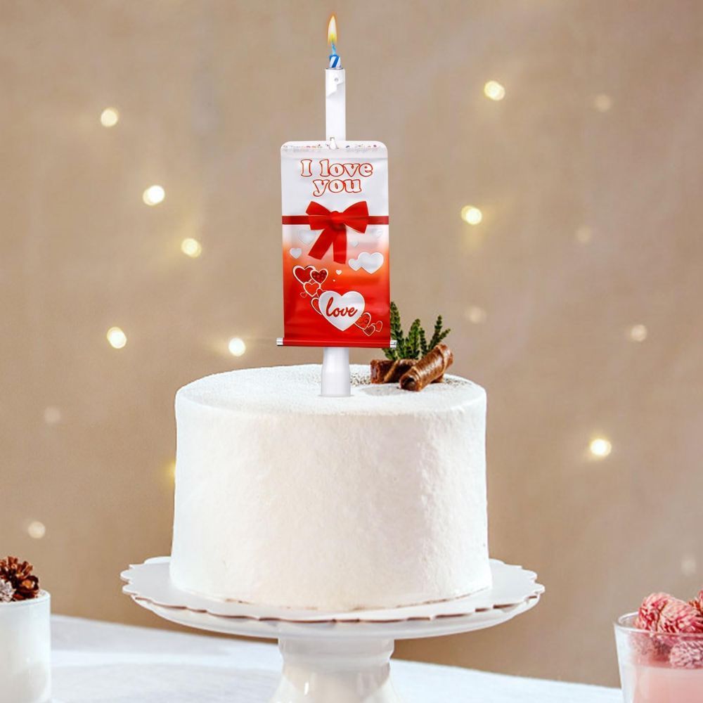 [SG Seller] -  Surprise Pop Up Banner Candle for birthday cake decoration