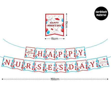 [SG Instock] Happy Nurses Day Flower Gift Banner  Cake Topper Decoration