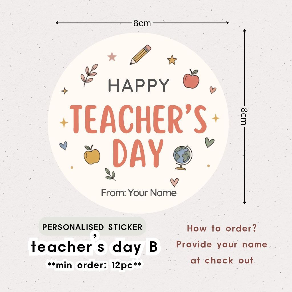 Teacher's Day Gift Card Gift Tag Sticker