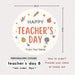 Teacher's Day Gift Card Gift Tag Sticker