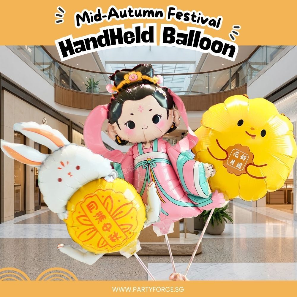 Mid Autumn Festival Handheld Balloon for promotions and events Goodie bag
