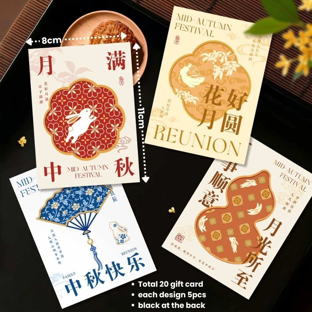 Mid Autumn festival Stickers Gift Tag and Post Card