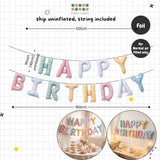 [SG Seller] - Pastel Color Theme Birthday Banner Balloon Candle Party Decoration