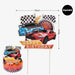 Personalised Hot Wheels Racing Theme Birthday Party Balloon Banner Decoration