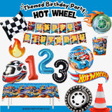 Personalised Hot Wheels Racing Theme Birthday Party Balloon Banner Decoration