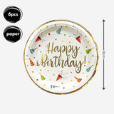 Rainbow Colour Theme Birthday Banner Balloon Candle Party Decoration