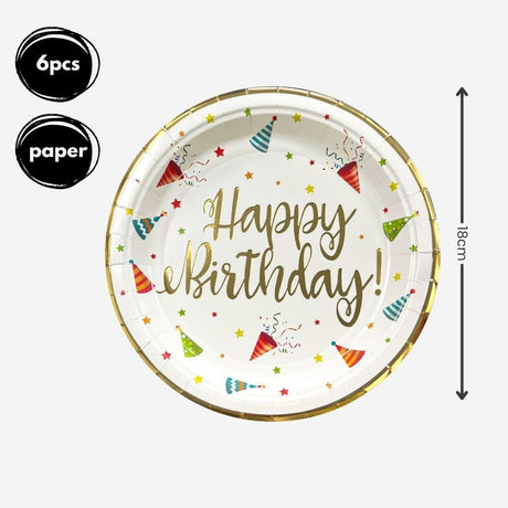 Rainbow Colour Theme Birthday Banner Balloon Candle Party Decoration