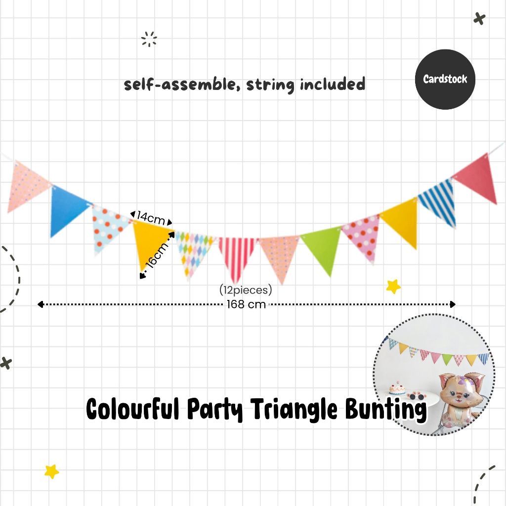 Rainbow Colour Theme Birthday Banner Balloon Candle Party Decoration