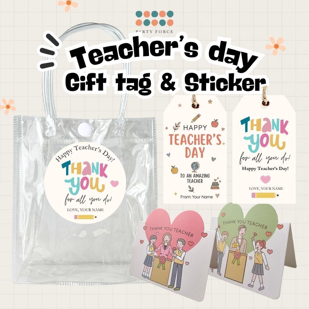 Teacher's Day Gift Card Gift Tag Sticker