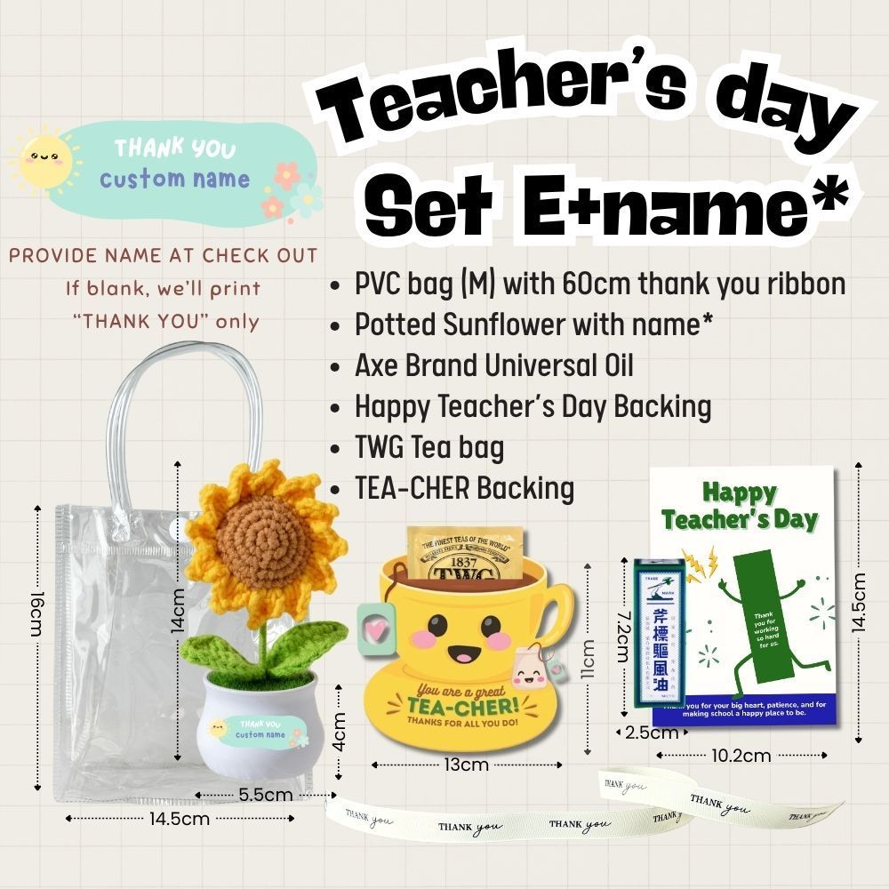 Teacher's Day Gift Sunflower Pot Appreciation Gift Thank You Teachers Day Card
