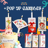 [SG Seller] -  Surprise Pop Up Banner Candle for birthday cake decoration