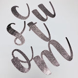 [SG Instock[ Customised Cursive Banner Glitter Black Script Font Custom Banner Happy Birthday Banner