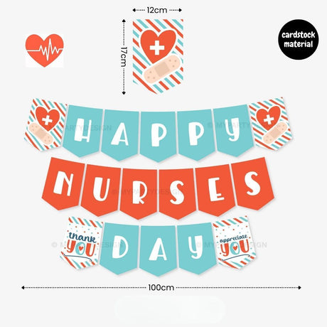 [SG Instock] Happy Nurses Day Flower Gift Banner  Cake Topper Decoration