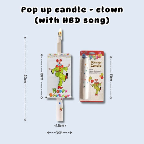 [SG Seller] -  Surprise Pop Up Banner Candle for birthday cake decoration