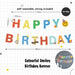 Rainbow Colour Theme Birthday Banner Balloon Candle Party Decoration