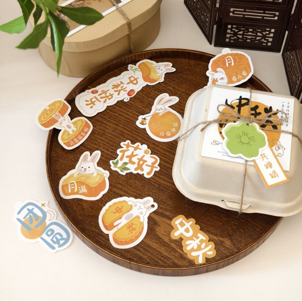 Mid Autumn festival Stickers Gift Tag and Post Card