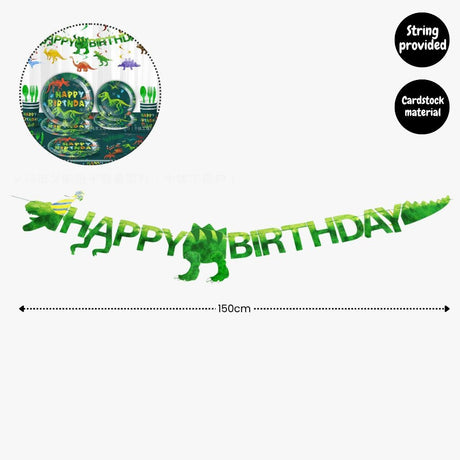 Personalised Dinosaur Theme Birthday Balloon Party Balloon Banner Decoration