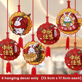 Mid autumn Festival Banner Garland Lantern Riddles Hanging Decoration