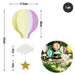 Rainbow Colour Theme Birthday Banner Balloon Candle Party Decoration