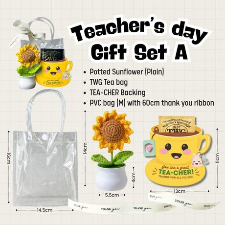 Teacher's Day Gift Sunflower Pot Thank You Teacher Stamp Appreciation Gift Card