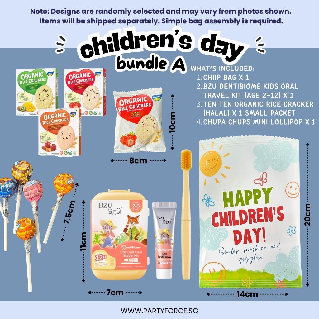 Children’s Day Chip Bag Bundle Goodie Bag Gift Fun & Ready-to-Gift Kids Birthday Party Favour
