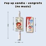 [SG Seller] -  Surprise Pop Up Banner Candle for birthday cake decoration
