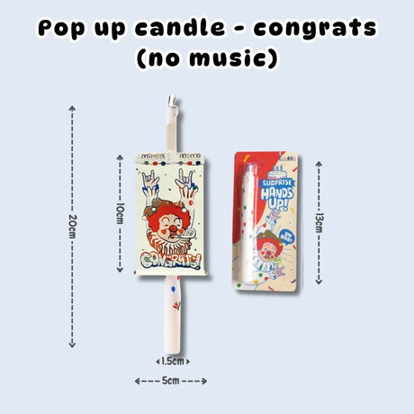 [SG Seller] -  Surprise Pop Up Banner Candle for birthday cake decoration