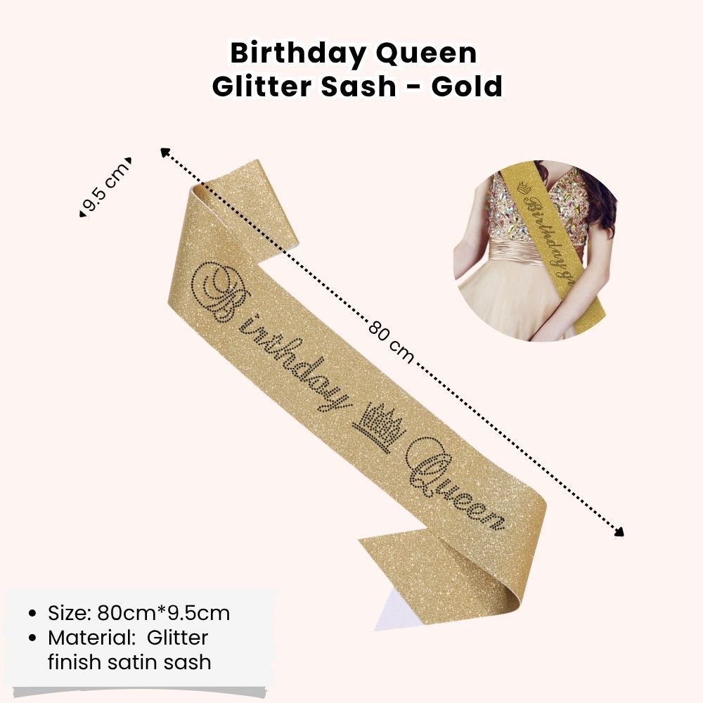 [SG Instock] Birthday Sash Birthday Crown Tiara Birthday King Queen Girl Boy Birthday Decoration