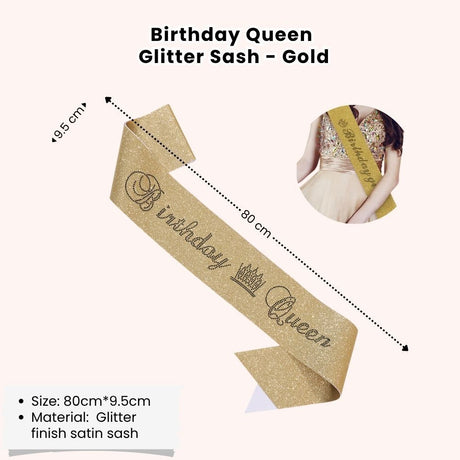 [SG Instock] Birthday Sash Birthday Crown Tiara Birthday King Queen Girl Boy Birthday Decoration