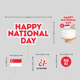 SG61 Decoration Singapore National day Go Beyond Decoration Banner Cheering Balloon Cake Topper
