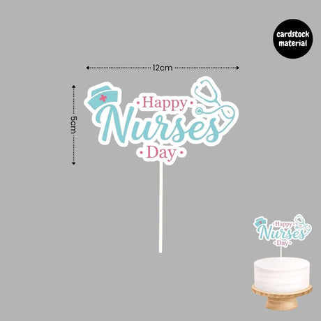 [SG Instock] Happy Nurses Day Flower Gift Banner  Cake Topper Decoration