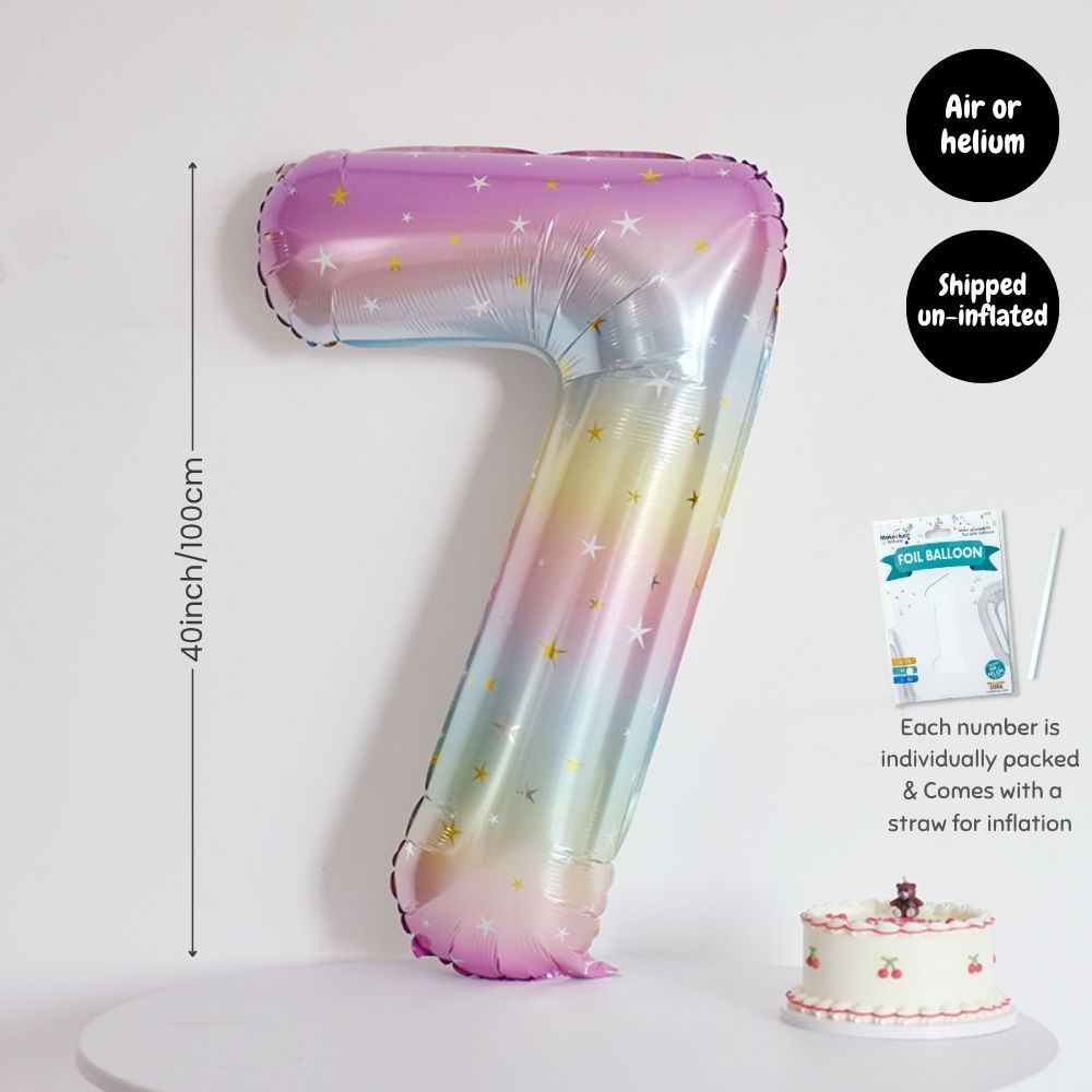 Rainbow Colour Theme Birthday Banner Balloon Candle Party Decoration