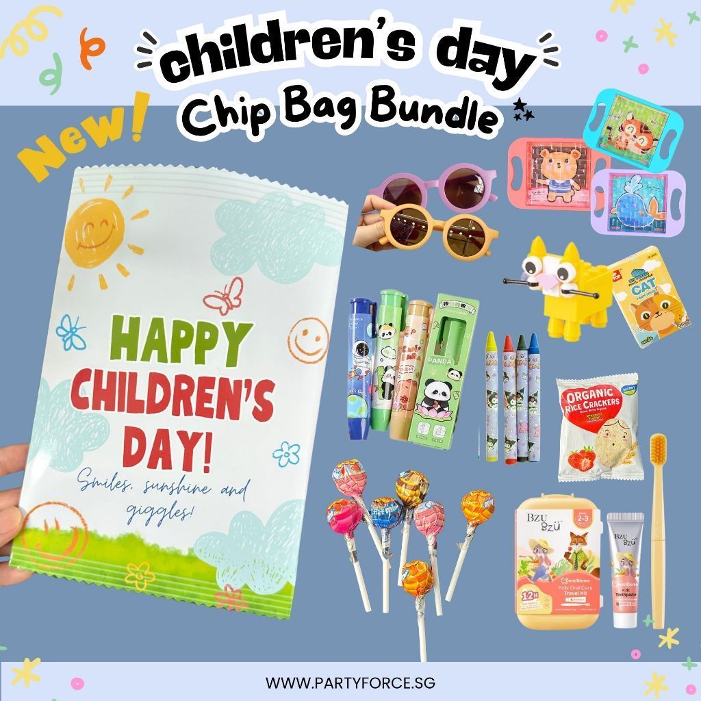 Children’s Day Chip Bag Bundle Goodie Bag Gift Fun & Ready-to-Gift Kids Birthday Party Favour