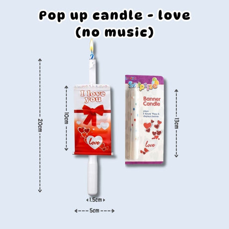 [SG Seller] -  Surprise Pop Up Banner Candle for birthday cake decoration