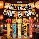 Mid autumn Festival Banner Garland Lantern Riddles Hanging Decoration