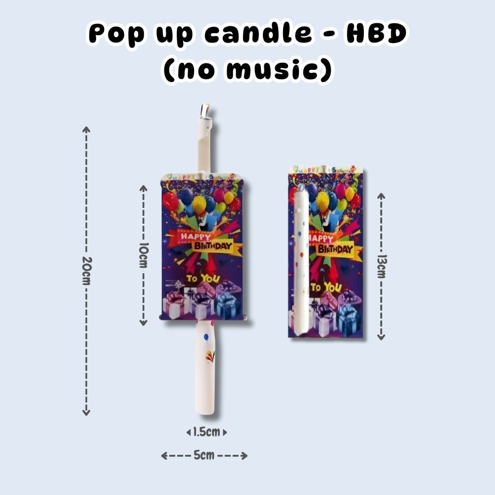 [SG Seller] -  Surprise Pop Up Banner Candle for birthday cake decoration