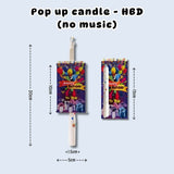 [SG Seller] -  Surprise Pop Up Banner Candle for birthday cake decoration