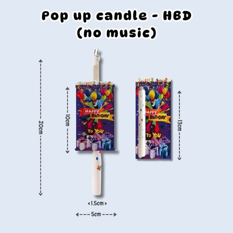 [SG Seller] -  Surprise Pop Up Banner Candle for birthday cake decoration