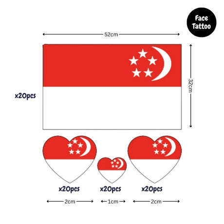SG61 Decoration Singapore National day Go Beyond Decoration Banner Cheering Balloon Cake Topper