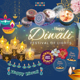 [SG Instock] Happy Deepavali Diwali decoration Gift Banner Floating Candle lights