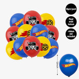 Personalised Hot Wheels Racing Theme Birthday Party Balloon Banner Decoration