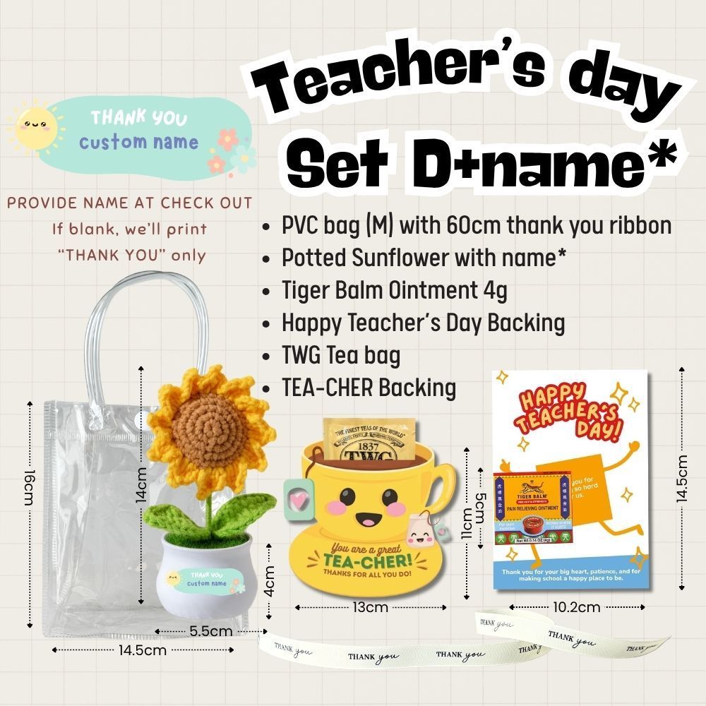 Teacher's Day Gift Sunflower Pot Appreciation Gift Thank You Teachers Day Card